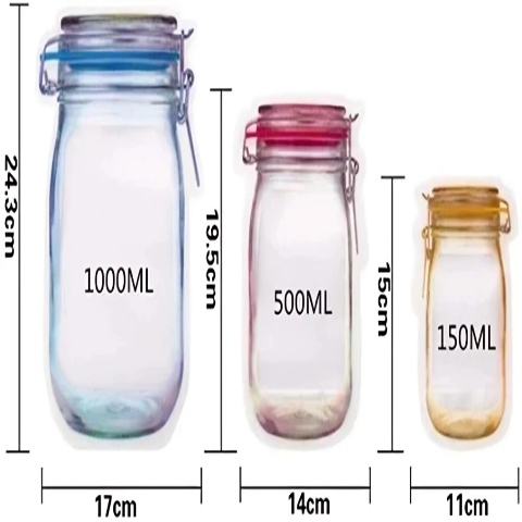 MERVOR - Wiederverwendbare flaschen aufbewahrungs ziplock tüten (10 Stk)