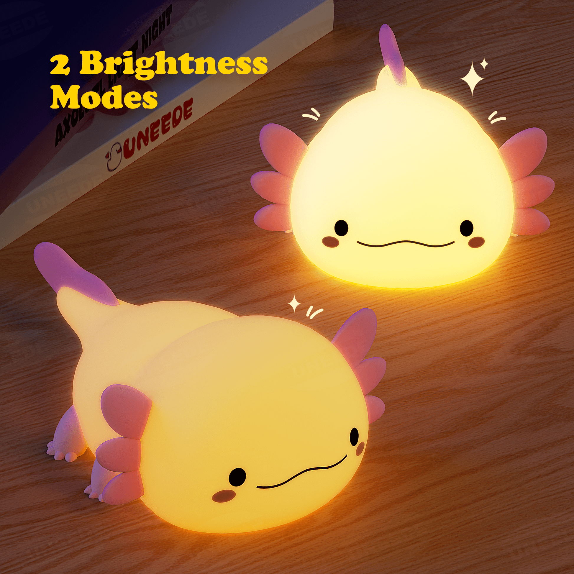 MERVOR – Axolotl Nachtlicht LED Squishy Tap Lampe