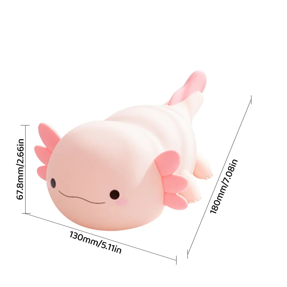 MERVOR – Axolotl Nachtlicht LED Squishy Tap Lampe
