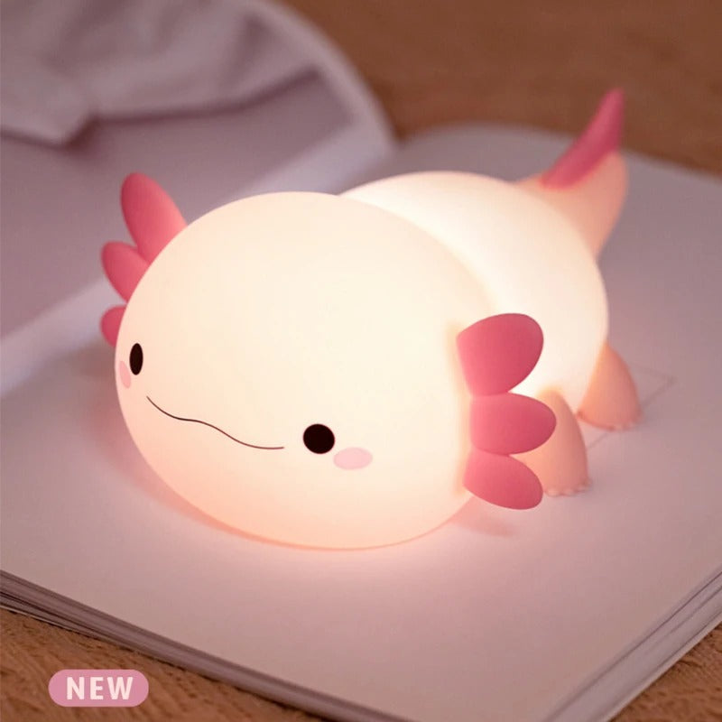 MERVOR – Axolotl Nachtlicht LED Squishy Tap Lampe