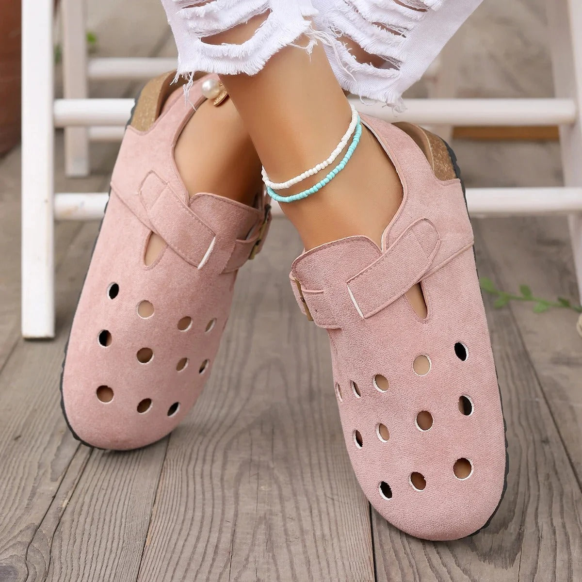 MERVOR - Sandalen Fashion Boston Clogs für Damen