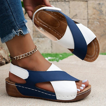 MERVOR - Lässige Keilsandalen in Mischfarbe