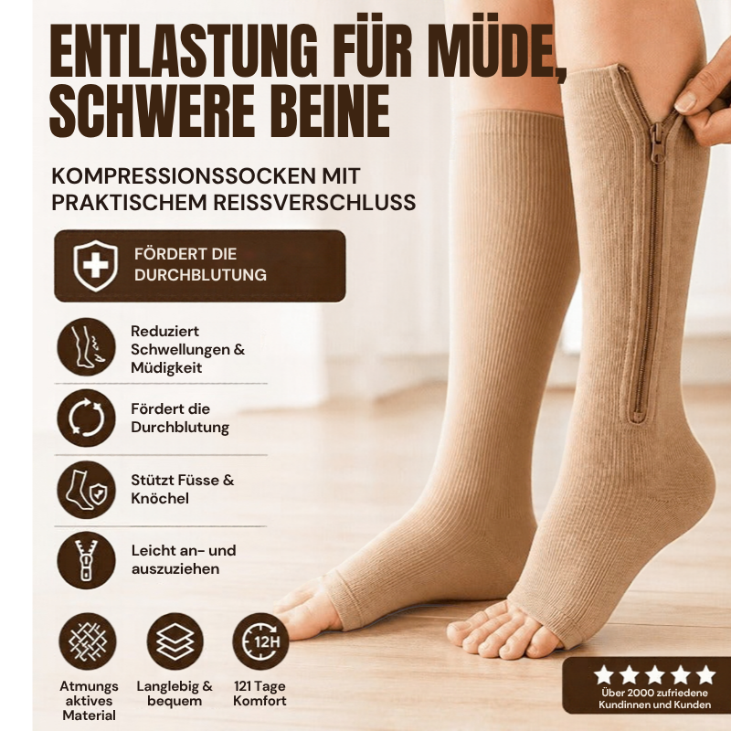 Easy-On Zip-Kompressionssocken