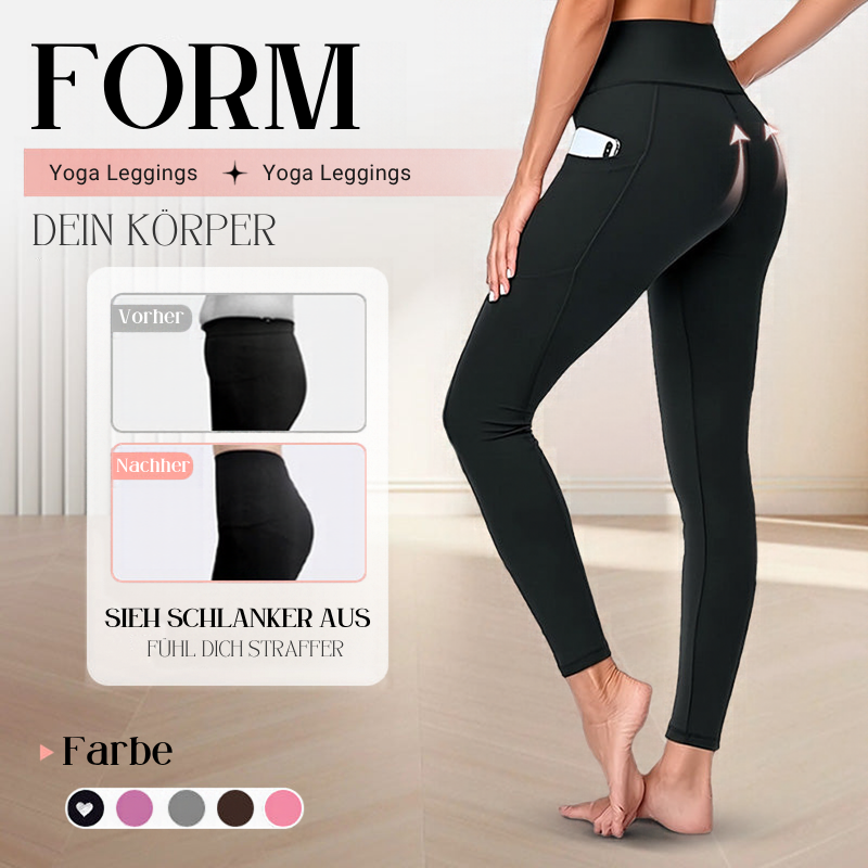 2026 HOT SALE 50 % RABATT🌸High-Waisted Butt Lifting Tummy Control Shaping Training Leggings mit Seitentasche