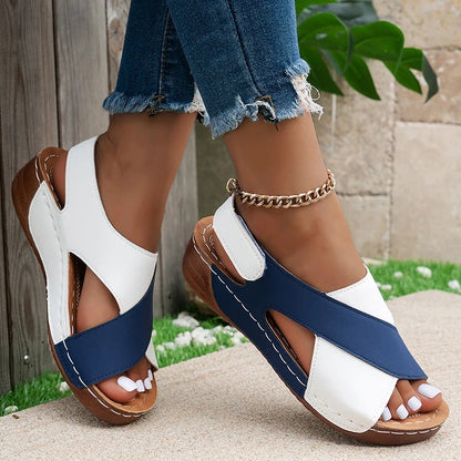 MERVOR - Lässige Keilsandalen in Mischfarbe