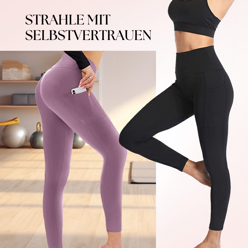 2026 HOT SALE 50 % RABATT🌸High-Waisted Butt Lifting Tummy Control Shaping Training Leggings mit Seitentasche