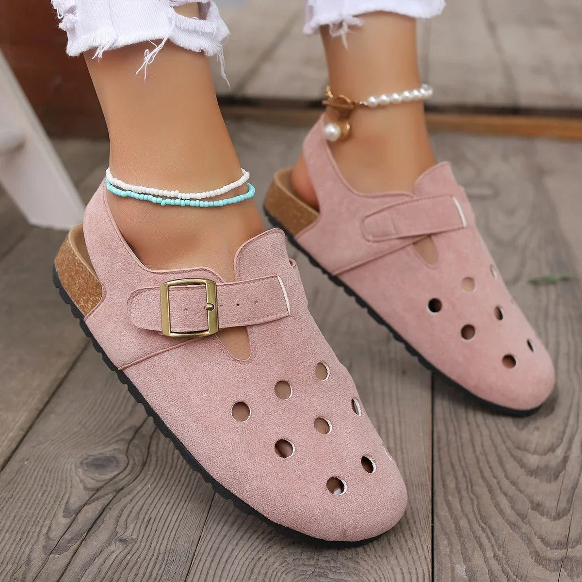 MERVOR - Sandalen Fashion Boston Clogs für Damen