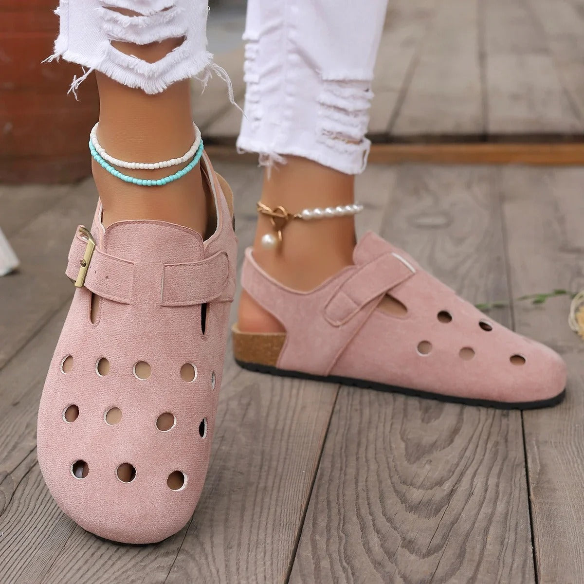 MERVOR - Sandalen Fashion Boston Clogs für Damen