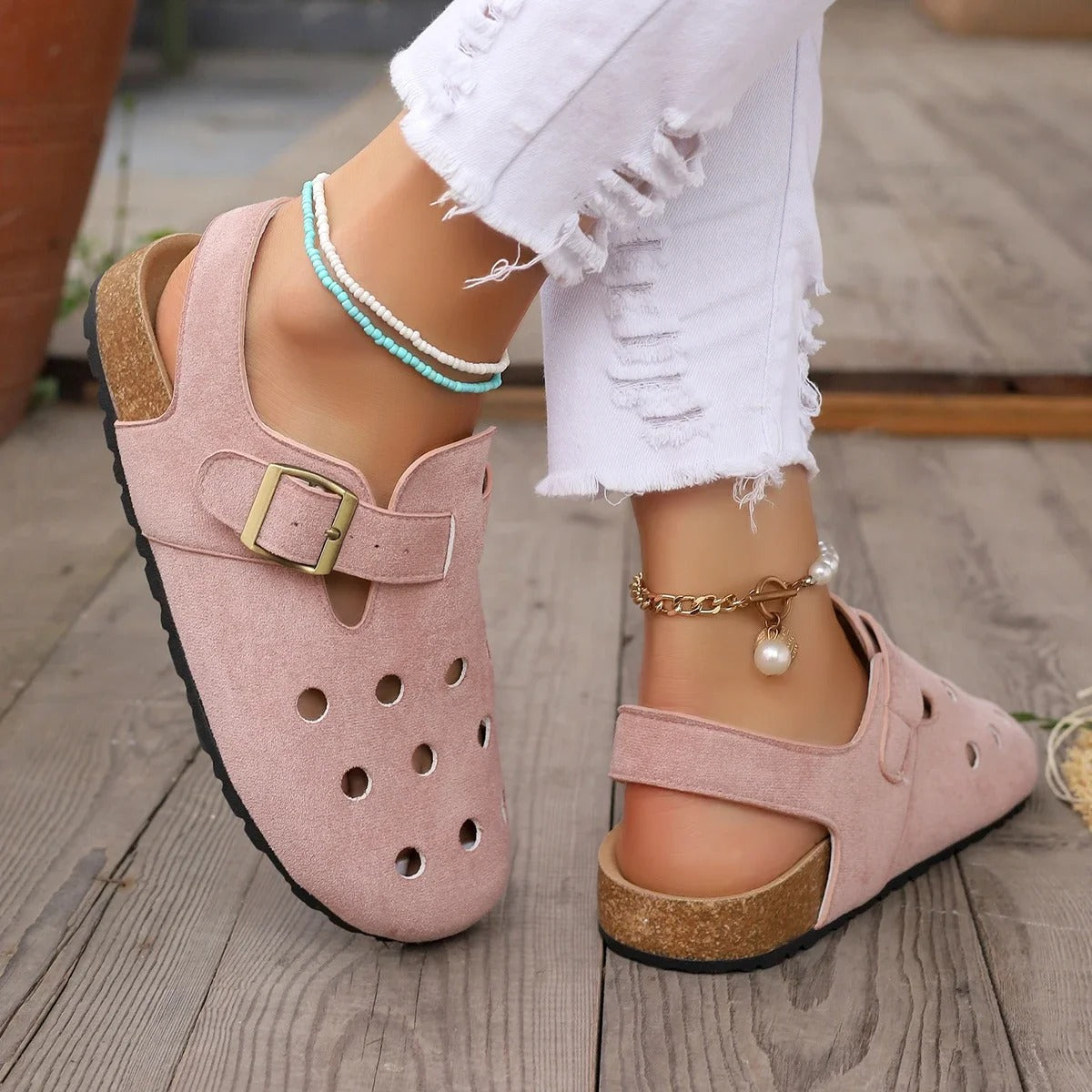 MERVOR - Sandalen Fashion Boston Clogs für Damen